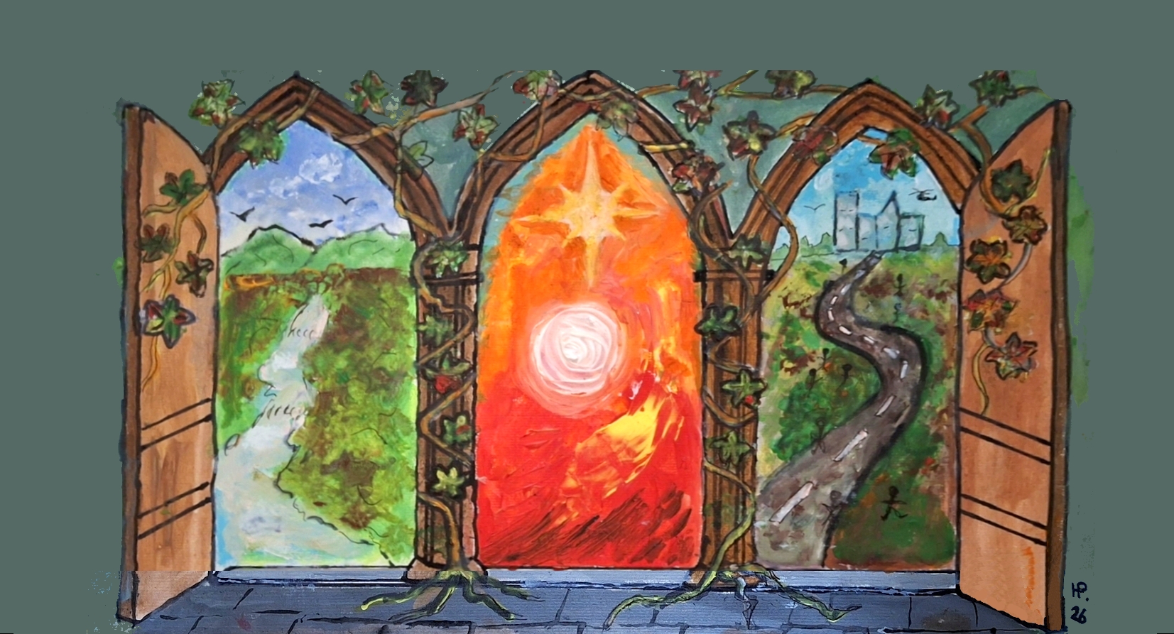 Gemälde Mein Portal mit drei Toren